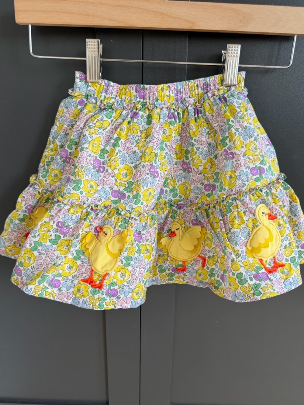 Mini Boden Floral Duck Cotton Skirt | 3-4Y